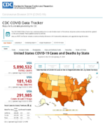 United States COVID19 cases and deaths by state reported to the CDC since January 21 2020 total number of COVID19 cases in the US reported to the CDC by stateterritory Aug 29 2020