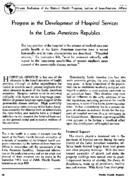 Progress in the development of hospital services in the Latin American Republics
