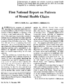 First national report on patients of mental health clinics