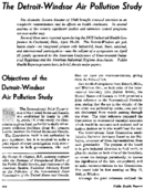 The DetroitWindsor air pollution study Briefs of papers