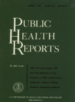 Public Health Reports  v 73  no 3  cover