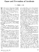 Cause and prevention of accidents