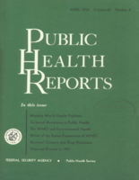 Public Health Reports  v 67 no 4  cover