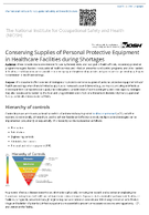 Conserving supplies of personal protective equipment in healthcare facilities during shortages