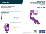 IL Congressional District 06 Stroke and Federally Qualified Health Centers Map 119th Congress