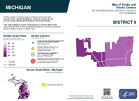 MI Congressional District 09 Stroke and Stroke Centers Map 119th Congress