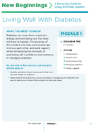 New Beginnings A Discussion Guide for Living Well With Diabetes Module 1 Living Well With Diabetes
