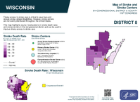WI Congressional District 08 Stroke and Stroke Centers Map 119th Congress