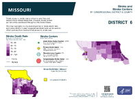 MO Congressional District 06 Stroke and Stroke Centers Map 118th Congress