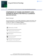 Comparison of Human and Rodent Lung Dosimetry Models for Particle Clearance and Retention