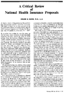 A critical review of national health insurance proposals