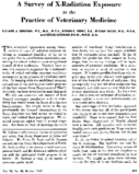 A survey of Xradiation exposure in the practice of veterinary medicine