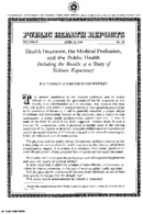 Health insurance the medical profession and the public health  including the results of a study of sickness expectancy