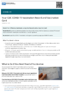 Your CDC COVID19 Vaccination Record and Vaccination Card Updated February 7 2022