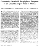 Community isoniazid prophylaxis program in an underdeveloped area of Alaska