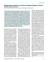 Drinking water contaminants and adverse pregnancy outcomes a review