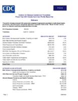 Centers for Disease Control and Prevention Fiscal Year 2015 Grants Summary Profile Report for  Delaware