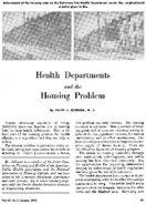 Health departments and the housing problem