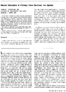 Mental disorders in primary care services an update