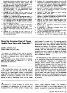 Does the average cost of home health care vary with case mix