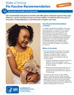 Make a Strong Flu Vaccine Recommendation Information for Health Care Professionals 2021 general