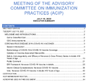 Meeting of the Advisory Committee on Immunization Practices ACIP July 19 2022 executive summary