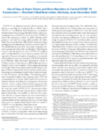 Use of StayatHome Orders and Mask Mandates to Control COVID19 Transmission  Blackfeet Tribal Reservation Montana JuneDecember 2020