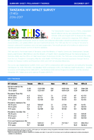 Tanzania HIV Impact Survey THIS 20172017 Summary Sheet Preliminary Findings