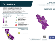 CA Congressional District 13 Stroke and Stroke Centers Map 118th Congress