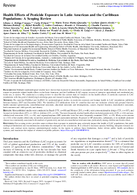 Health Effects of Pesticide Exposure in Latin American and the Caribbean Populations A Scoping Review