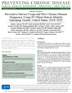 Preventive Service Usage and New Chronic Disease Diagnoses Using PCORnet Data to Identify Emerging Trends United States 20182022
