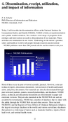 Dissemination Receipt Utilization and Impact of Information