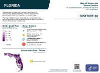 FL Congressional District 28 Stroke and Stroke Centers Map 119th Congress