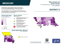 MO Congressional District 06 Stroke and Stroke Centers Map 119th Congress