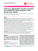 Factoringin Agglomeration of Carbon Nanotubes and Nanofibers for Better Prediction of Their Toxicity Versus Asbestos