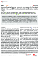 Immunofocusing humoral immunity potentiates the functional efficacy of the AnAPN1 malaria transmissionblocking vaccine antigen