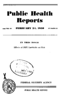 Public Health Reports  v 65 no 8  cover