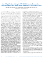 Use of Rapid Antigen Testing for SARSCoV2 in Remote Communities  YukonKuskokwim Delta Region Alaska September 15 2020March 1 2021