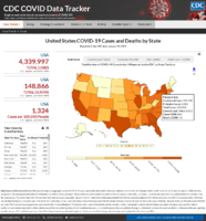 United States COVID19 cases and deaths by state reported to the CDC since January 21 2020 July 29 2020