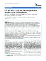 Efficient error correction for nextgeneration sequencing of viral amplicons