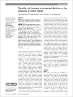 The effect of business improvement districts on the incidence of violent crimes