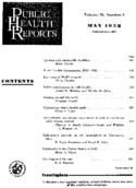 Public Health Rep v 73 no 5  table of contents