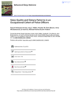 Sleep Quality and Dietary Patterns in an Occupational Cohort of Police Officers