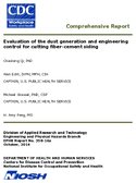Comprehensive Report Evaluation of the dust generation and engineering control for cutting fibercement siding