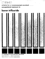 Criteria for a Recommended Standard Occupational Exposure to Boron Trifluoride