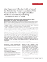 Viral Suppression Following Switch to Secondline Antiretroviral Therapy Associations With Nucleoside Reverse Transcriptase Inhibitor Resistance and Subtherapeutic Drug Concentrations Prior to Switch