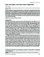 Parks Recreation and Public Health Collaborative
