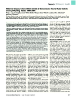 Maternal Exposure to Ambient Levels of Benzene and Neural Tube Defects among Offspring Texas 19992004