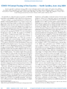 COVID19 contact tracing in two counties  North Carolina JuneJuly 2020
