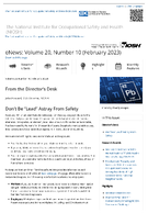 NIOSH eNews Volume 20 Number 10 February 2023